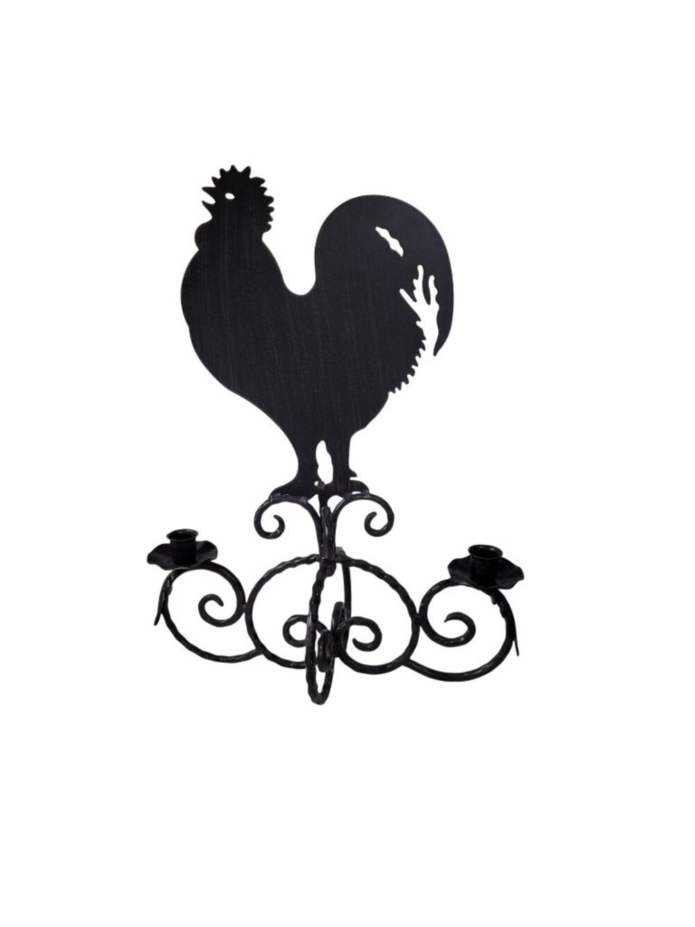 Southern Living Rustic Rooster Metal Candelabra 2 Taper Candle Holder New 40636